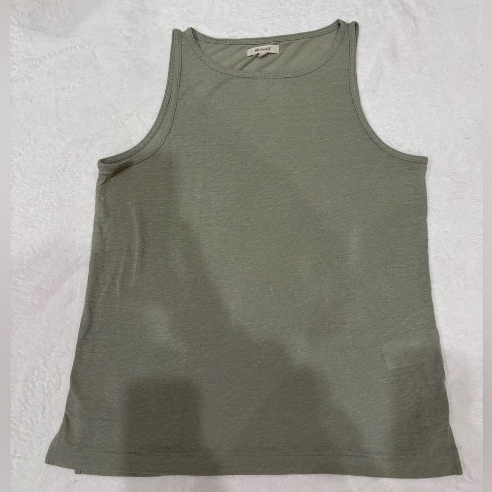 Madewell Sleeveless Green Top